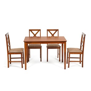 Обеденная группа Хадсон (стол + 4 стула) id 13831 Espresso арт.13831 в Хабаровске